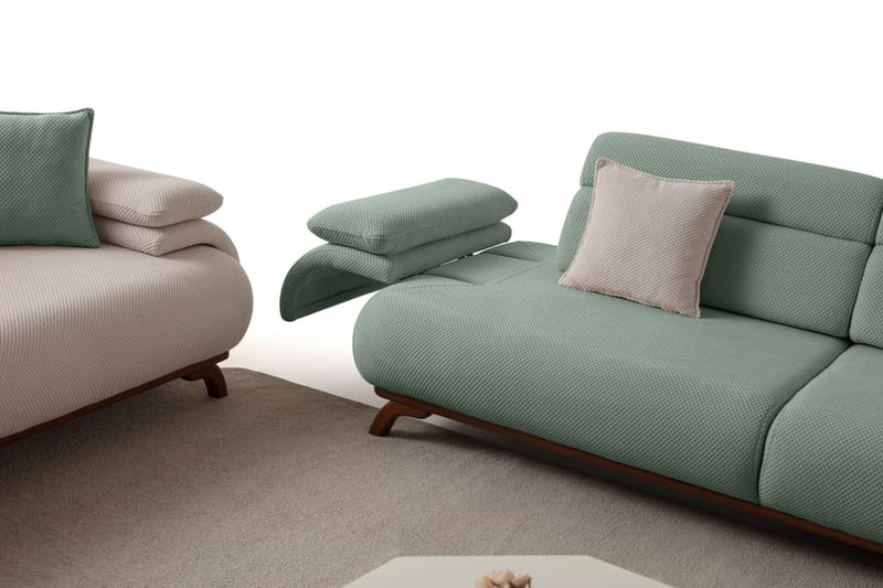 Kelnor 3-sits Soffa 246x81x97 cm - Havsgrön - Möbler - Soffa - 3 sits soffa