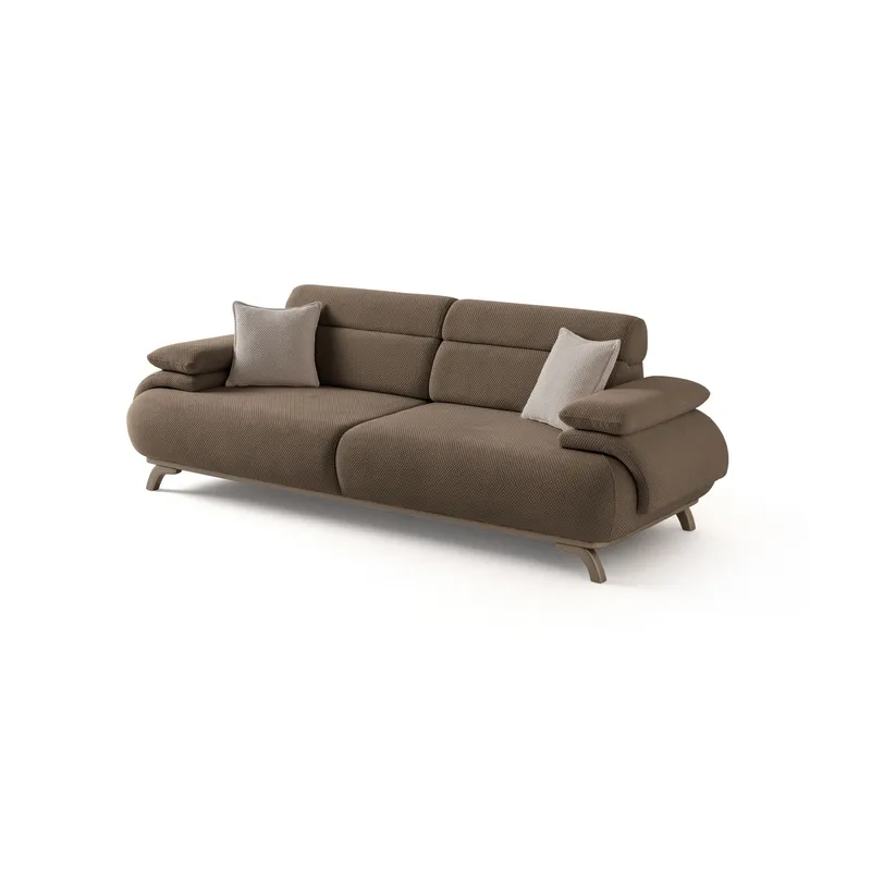 Kelnor 3-sits Soffa 246x81x97 cm, Jord