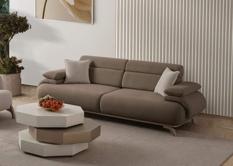 Kelnor 3-sits Soffa 246x81x97 cm - Jord - Möbler - Soffa - 3 sits soffa