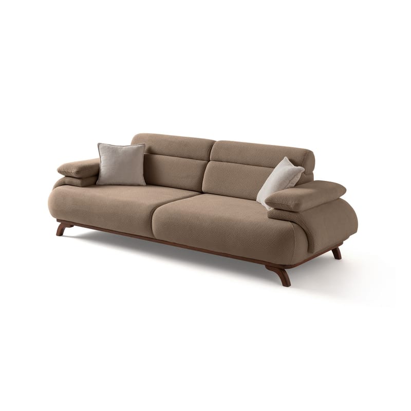 Kelnor 3-sits Soffa 246x81x97 cm, Latte