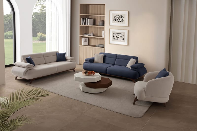 Kelnor 3-sits Soffa 246x81x97 cm - Marinblå - Möbler - Soffa - 3 sits soffa