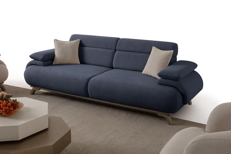 Kelnor 3-sits Soffa 246x81x97 cm - Marinblå - Möbler - Soffa - 3 sits soffa