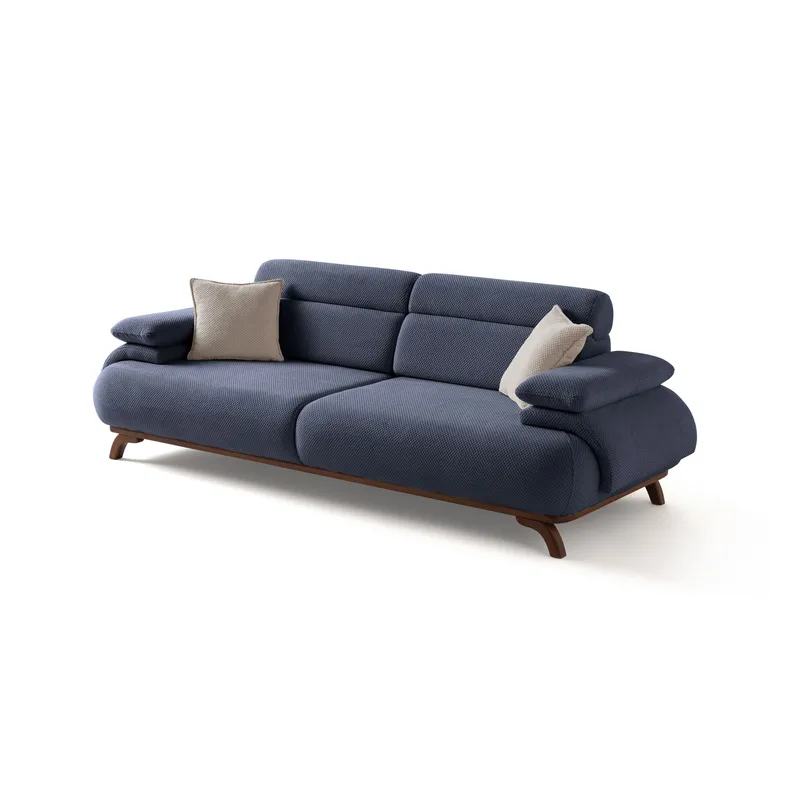 Kelnor 3-sits Soffa 246x81x97 cm, Marinblå