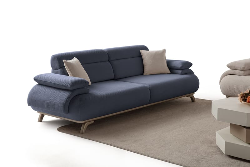 Kelnor 3-sits Soffa 246x81x97 cm - Marinblå - Möbler - Soffa - 3 sits soffa