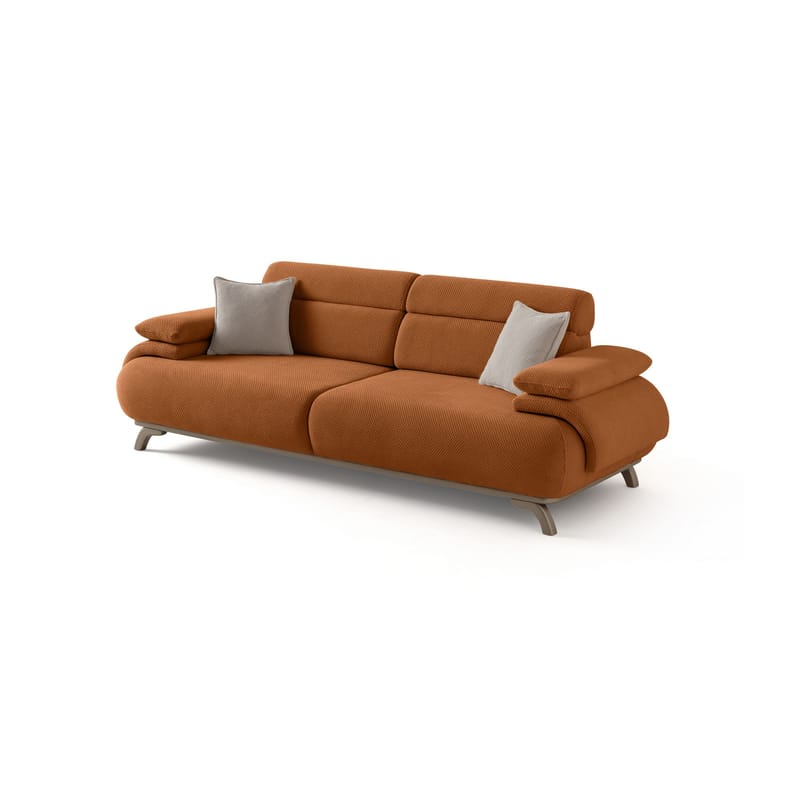 Kelnor 3-sits Soffa 246x81x97 cm, Tegelröd