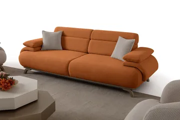 Kelnor 3-sits Soffa 246x81x97 cm - Tegelröd - Möbler - Soffa - 3 sits soffa