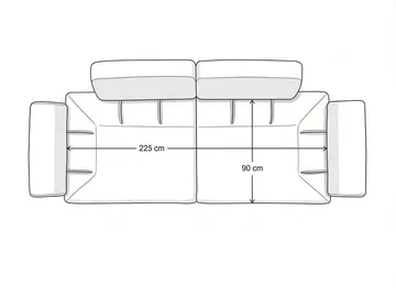 Kelnor 3-sits Soffa 246x81x97 cm - Tegelröd - Möbler - Soffa - 3 sits soffa