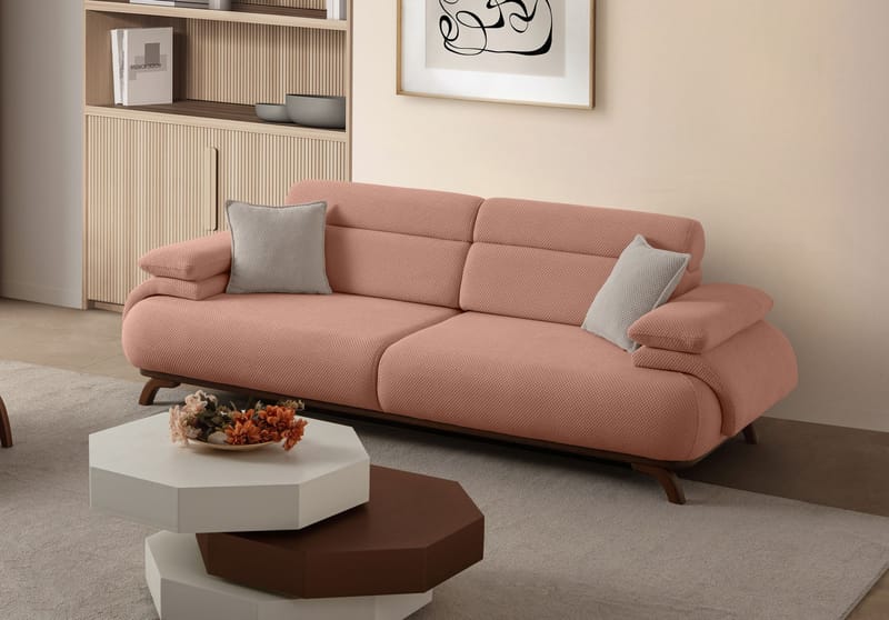 Kelnor 3-sits Soffa 246x81x97 cm - Puder - Möbler - Soffa - 3 sits soffa