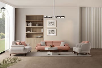 Kelnor 3-sits Soffa 246x81x97 cm - Puder - Möbler - Soffa - 3 sits soffa