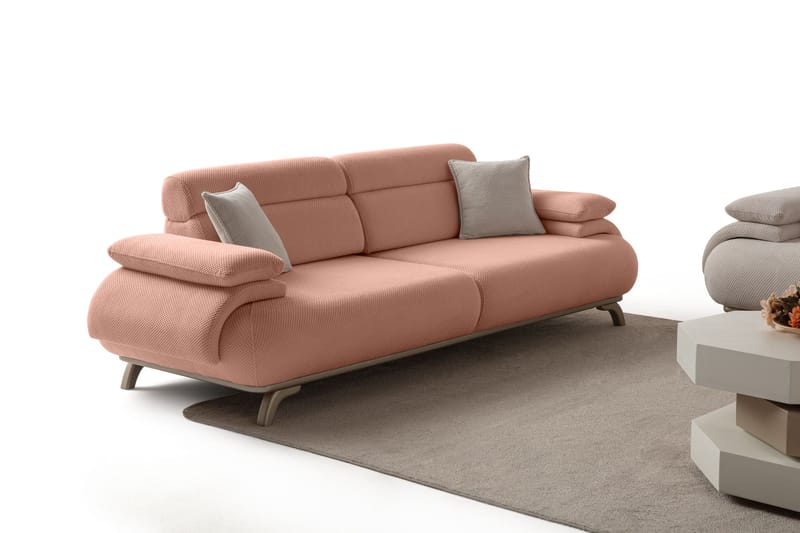 Kelnor 3-sits Soffa 246x81x97 cm - Puder - Möbler - Soffa - 3 sits soffa