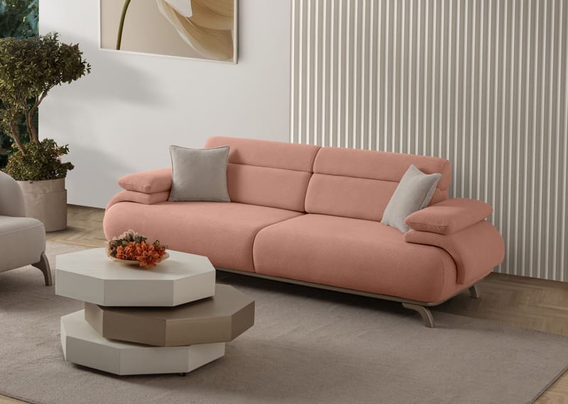 Kelnor 3-sits Soffa 246x81x97 cm - Puder - Möbler - Soffa - 3 sits soffa