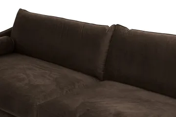 Kimberley Djup 4-sits Soffa i Sammet - Mörkbrun - Möbler - Soffa - Sammetssoffa