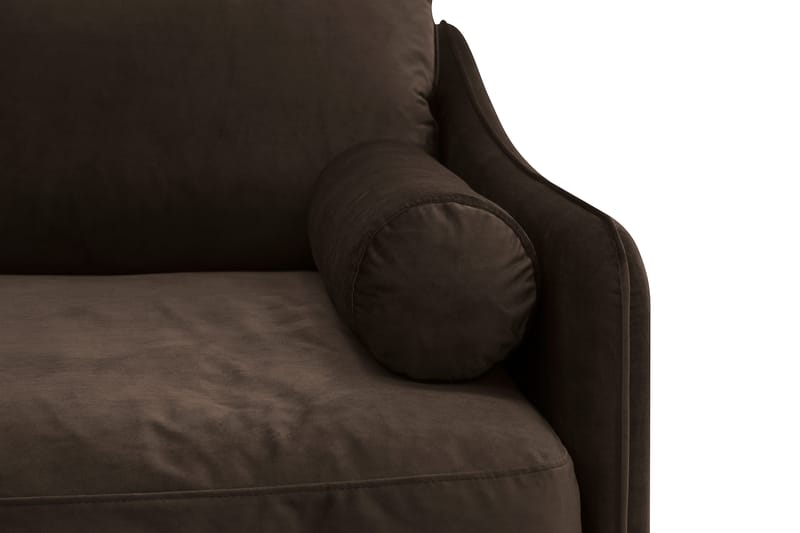 Kimberley Djup 4-sits Soffa i Sammet - Mörkbrun - Möbler - Soffa - Sammetssoffa