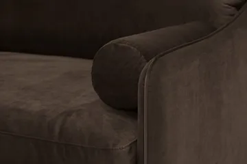 Kimberley Djup 4-sits Soffa i Sammet - Mörkbrun - Möbler - Soffa - Sammetssoffa