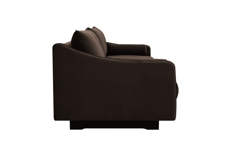 Kimberley Djup 4-sits Soffa i Sammet - Mörkbrun - Möbler - Soffa - Sammetssoffa