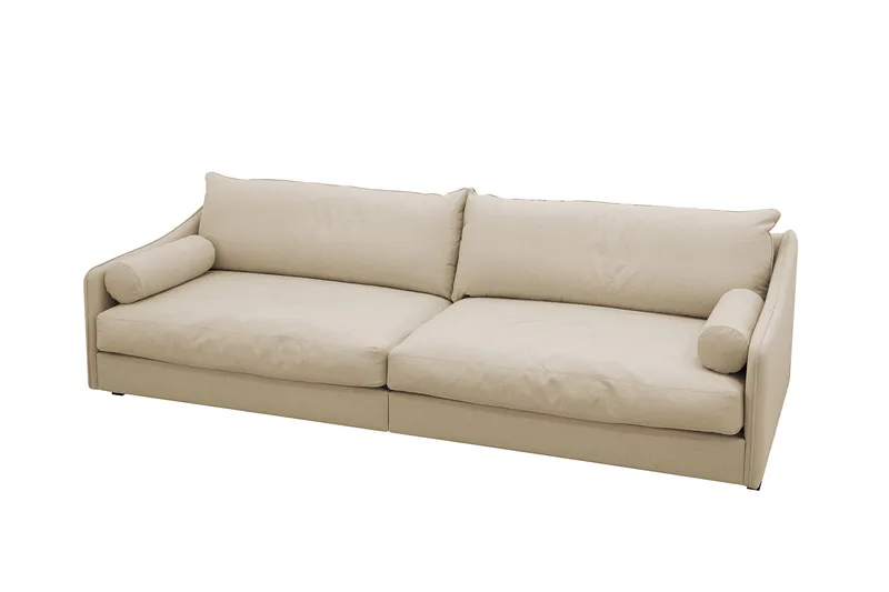 Kimberley Djup 4-sits Soffa i Tyg - Beige - Möbler - Soffa - 4 sits soffa