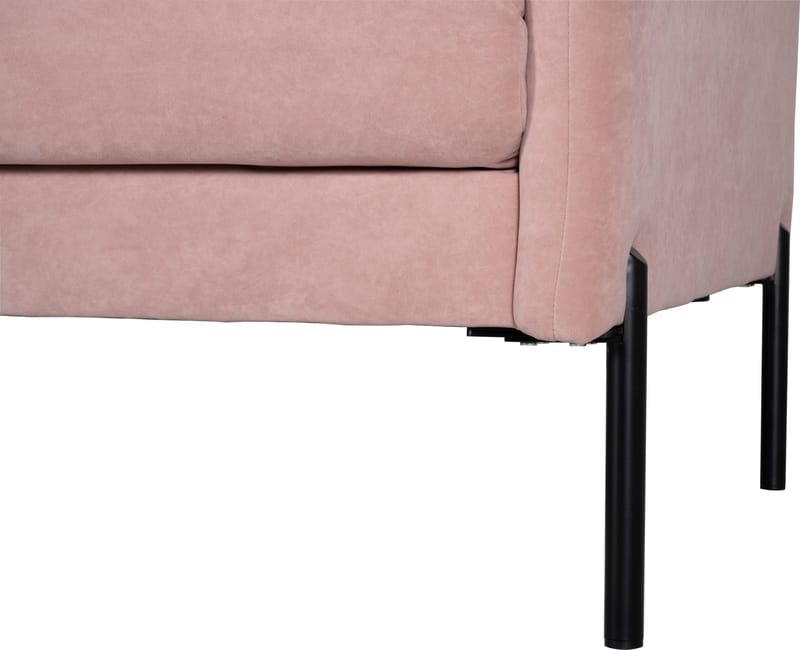 Kingsley 2,5-sits soffa i rosa sammet - Ljusrosa sammet (Letto ljusrosa 1073) - Möbler - Soffa - Sammetssoffa