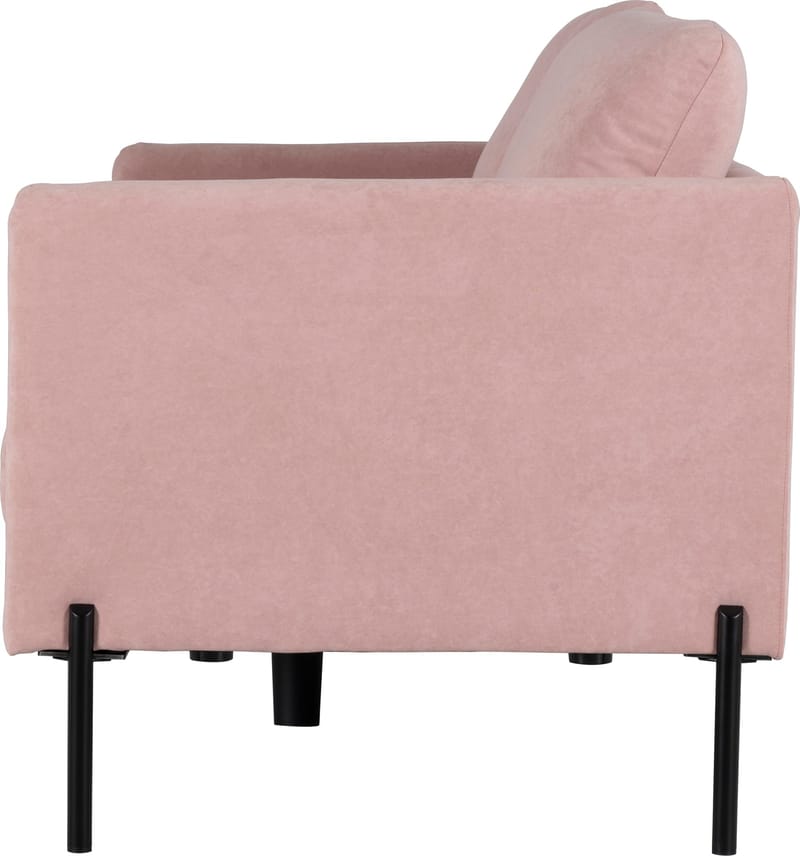 Kingsley 2,5-sits soffa i rosa sammet - Ljusrosa sammet (Letto ljusrosa 1073) - Möbler - Soffa - Sammetssoffa