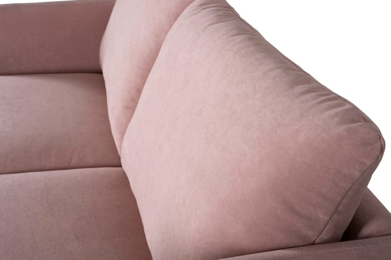 Kingsley 2,5-sits soffa i rosa sammet - Ljusrosa sammet (Letto ljusrosa 1073) - Möbler - Soffa - Sammetssoffa