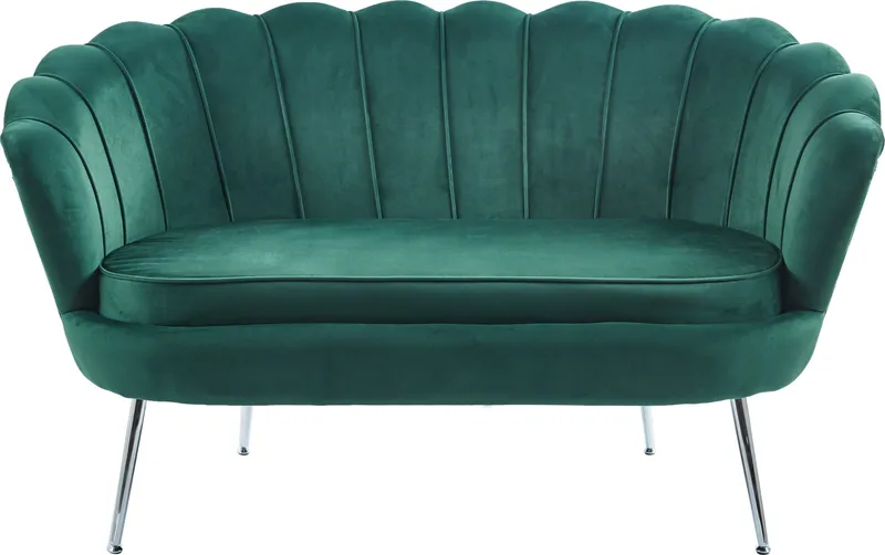 Kingsley 2-sits soffa grön sammet - Grön - Möbler - Soffa - Sammetssoffa