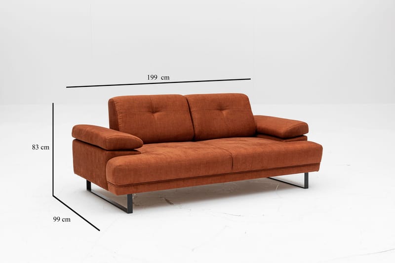Kitimat Soffa 2-sits - Orange - 2 sits soffa
