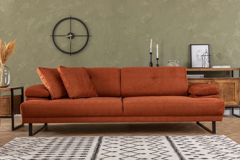 Kitimat Soffa 3-sits - Orange - 3 sits soffa