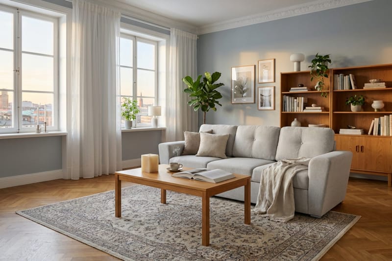 Leia 3-sits Bäddsoffa i tyg - Beige - Möbler - Soffa - Bäddsoffa