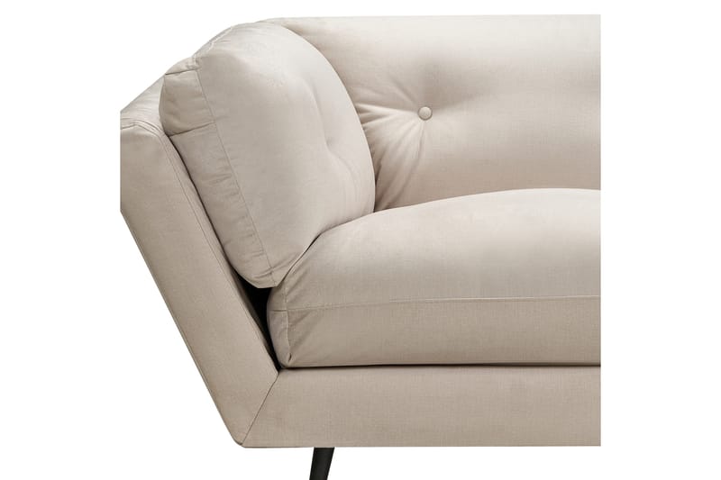 Lenvik Soffa 3-sits - Beige/Svart - Möbler - Soffa - Sammetssoffa