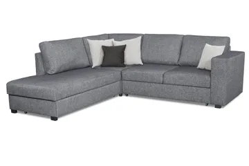 Leo Bäddsoffa 3-sits med Schäslong Vänster - Mellangrå - Möbler - Soffa - Bäddsoffa