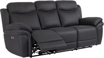 Livaro Reclinersoffa 3-sits Elektrisk - Svart - Möbler - Soffa - 3 sits soffa