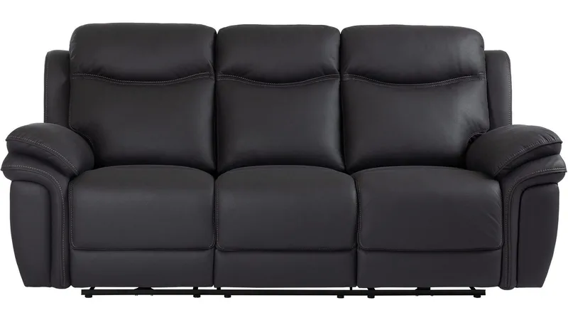Livaro Reclinersoffa 3-sits Elektrisk - Svart - Möbler - Soffa - 3 sits soffa