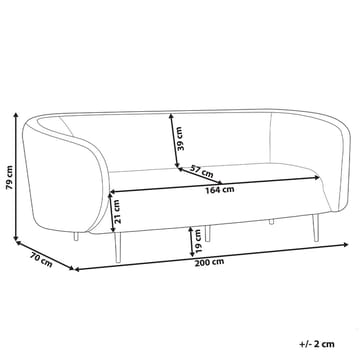 Loen 3-sits Svängd Soffa i Bouclé - Offwhite - Möbler - Soffa - 3 sits soffa