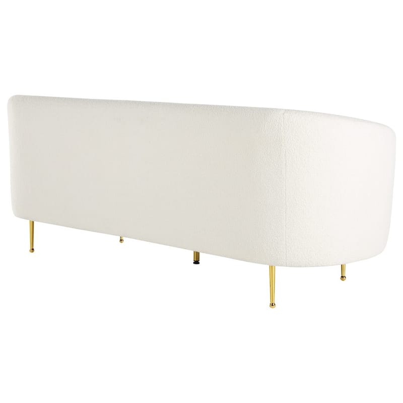 Loen 3-sits Svängd Soffa i Bouclé - Offwhite - Möbler - Soffa - 3 sits soffa