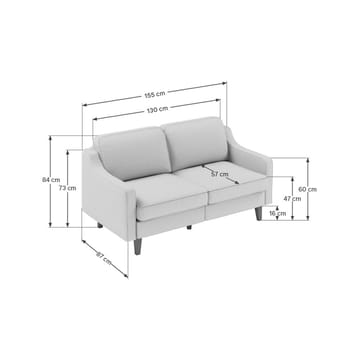 Lorvas 2-sits Soffa - Brun/Mörkgul - Möbler - Soffa - Sammetssoffa