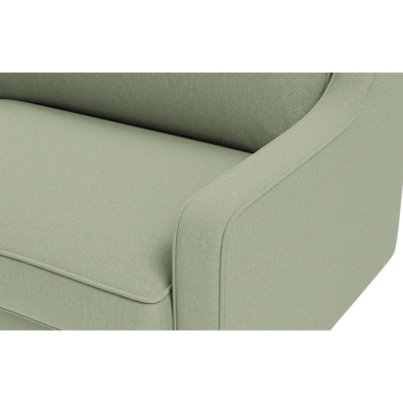 Lorvas 3-sits Djup Soffa med Svängda Armstöd i Tyg - Grön - Möbler - Soffa - Sammetssoffa