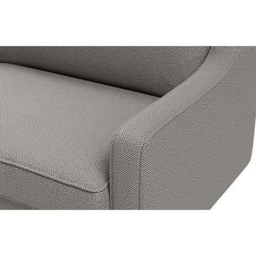 Lorvas 3-sits Djup Soffa med Svängda Armstöd i Tyg med Träben - Svart - Möbler - Soffa - 3 sits soffa