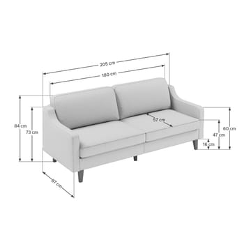 Lorvas 3-sits Soffa - Gul - Möbler - Soffa - 3 sits soffa