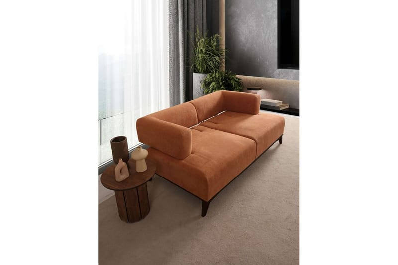Malkiat Soffa 2-sits - Orange/Svart - Möbler - Soffa - 2 sits soffa