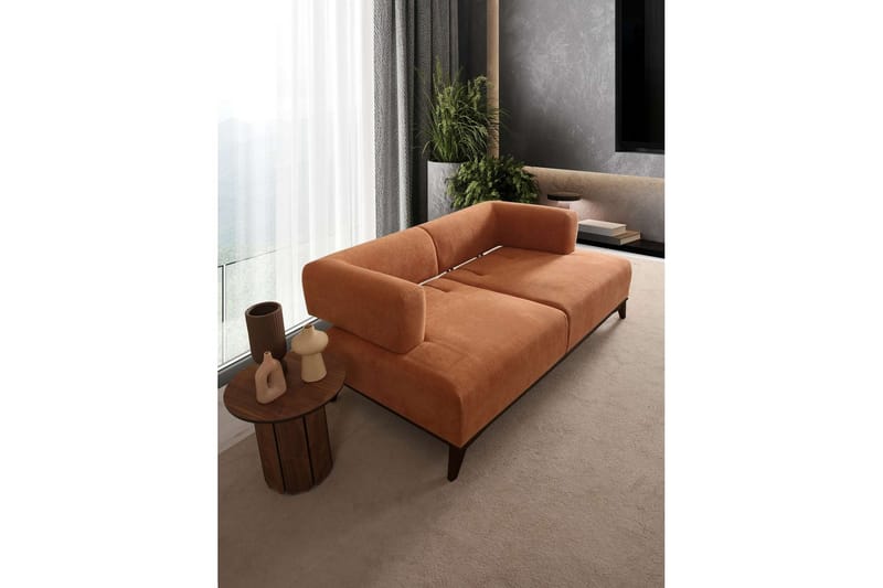 Malkiat Soffa 2-sits - Orange/Svart - Möbler - Soffa - 2 sits soffa