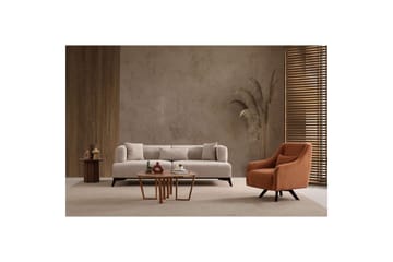Malkiat Soffa 3-sits - Beige/Svart - Möbler - Soffa - 3 sits soffa