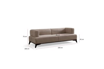 Malkiat Soffa 3-sits - Beige/Svart - Möbler - Soffa - 3 sits soffa