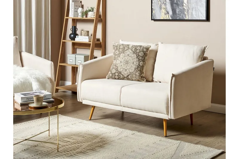 Maurana Soffa 2-sits - Beige/Guld - Möbler - Soffa - 2 sits soffa
