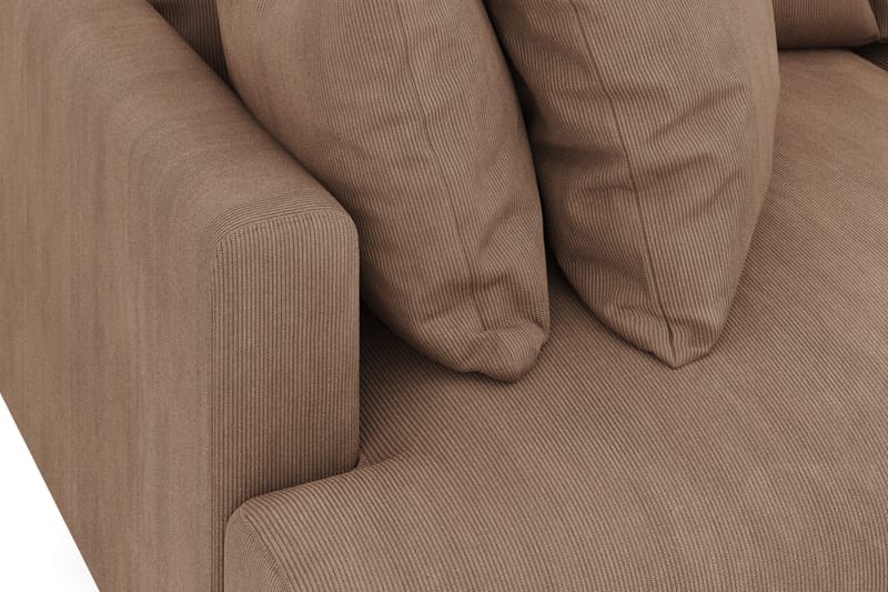 Menard 3-sits Djup Manchestersoffa - Brun - Möbler - Soffa - 3 sits soffa