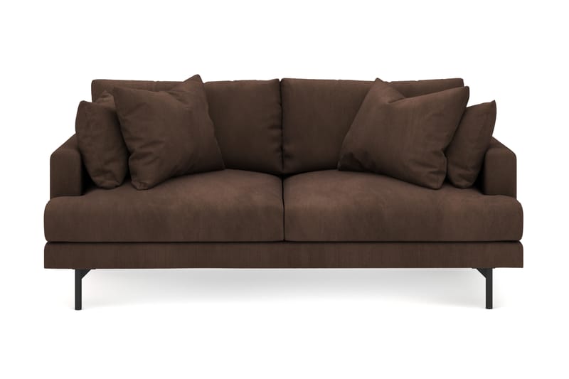 Menard 3-sits Djup Manchestersoffa - Brun - Möbler - Soffa - 3 sits soffa