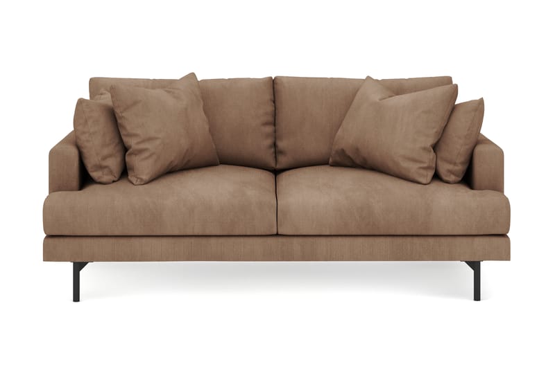 Menard 3-sits Djup Manchestersoffa - Brun - Möbler - Soffa - 3 sits soffa