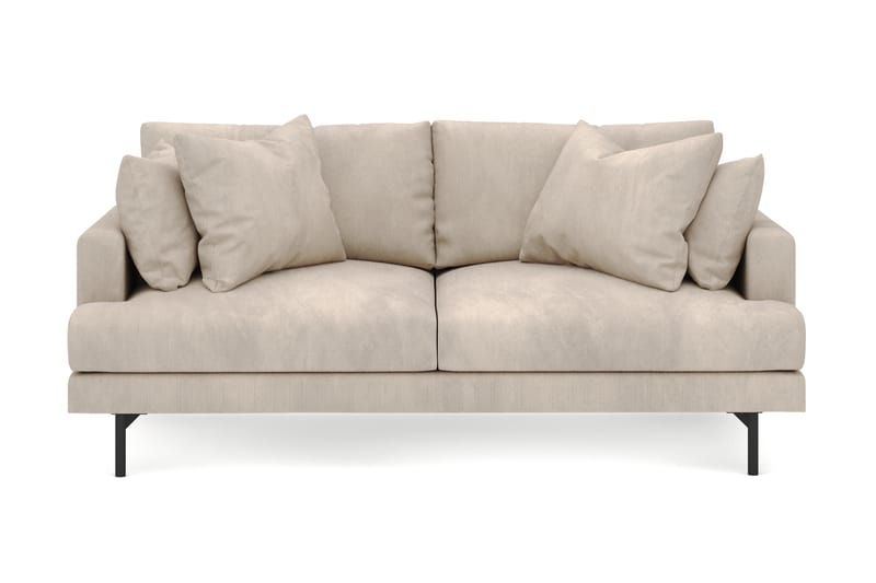 Menard 3-sits Djup Manchestersoffa - Grå - Möbler - Soffa - 3 sits soffa