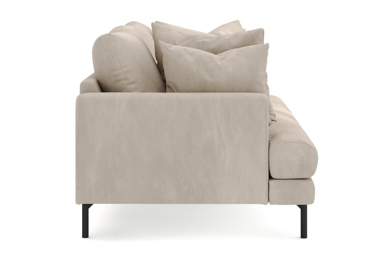 Menard 3-sits Djup Manchestersoffa - Grå - Möbler - Soffa - 3 sits soffa