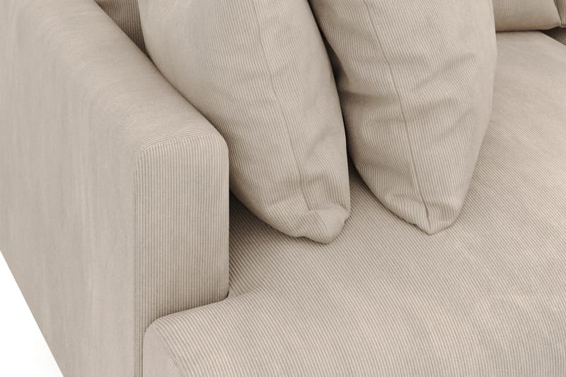 Menard 3-sits Djup Manchestersoffa - Grå - Möbler - Soffa - 3 sits soffa