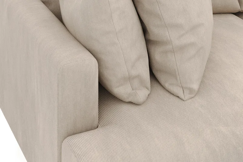 Menard 3-sits Djup Manchestersoffa - Greige - Möbler - Soffa - 3 sits soffa