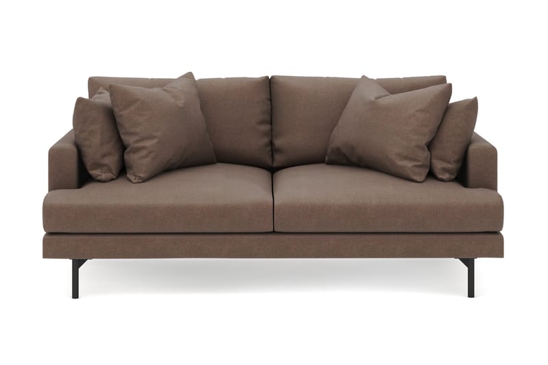 Menard 3-sits Djup Tygsoffa - Brun - Möbler - Soffa - 3 sits soffa